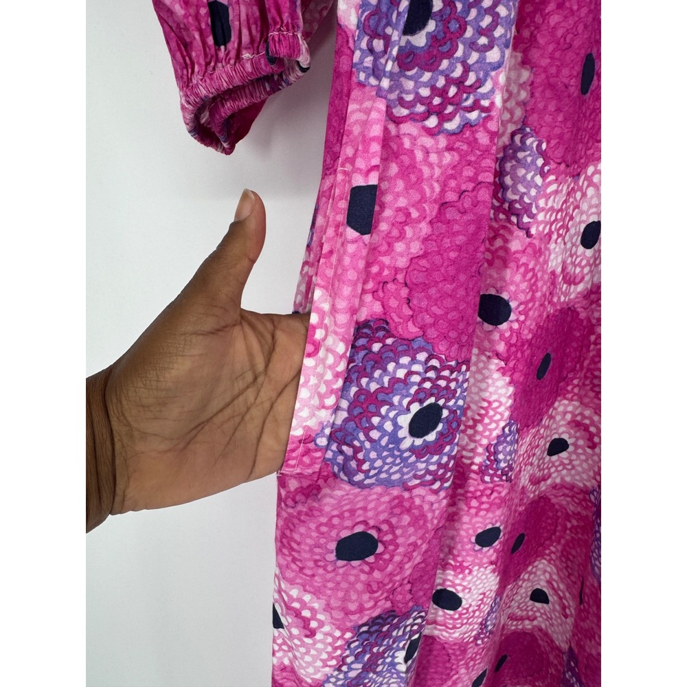 Frances Valentine Bliss Maxi Dress Women M Pink Barberton Daisy Floral Resort - Picture 9 of 13